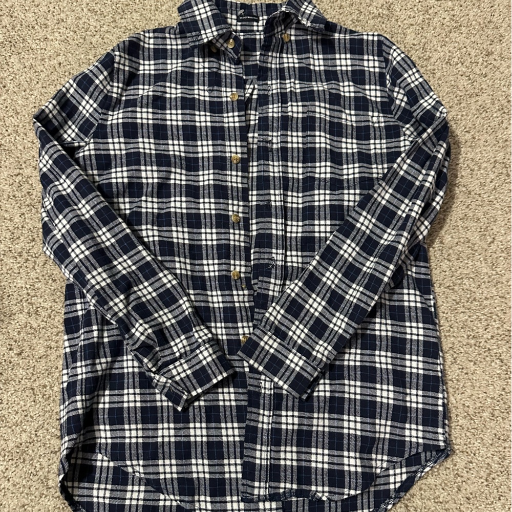 Brandy Melville Navy Blue Flannel